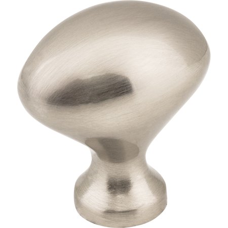 ELEMENTS BY HARDWARE RESOURCES 1-1/8" Overall Length Satin Nickel Oval Merryville Cabinet Knob 897SN